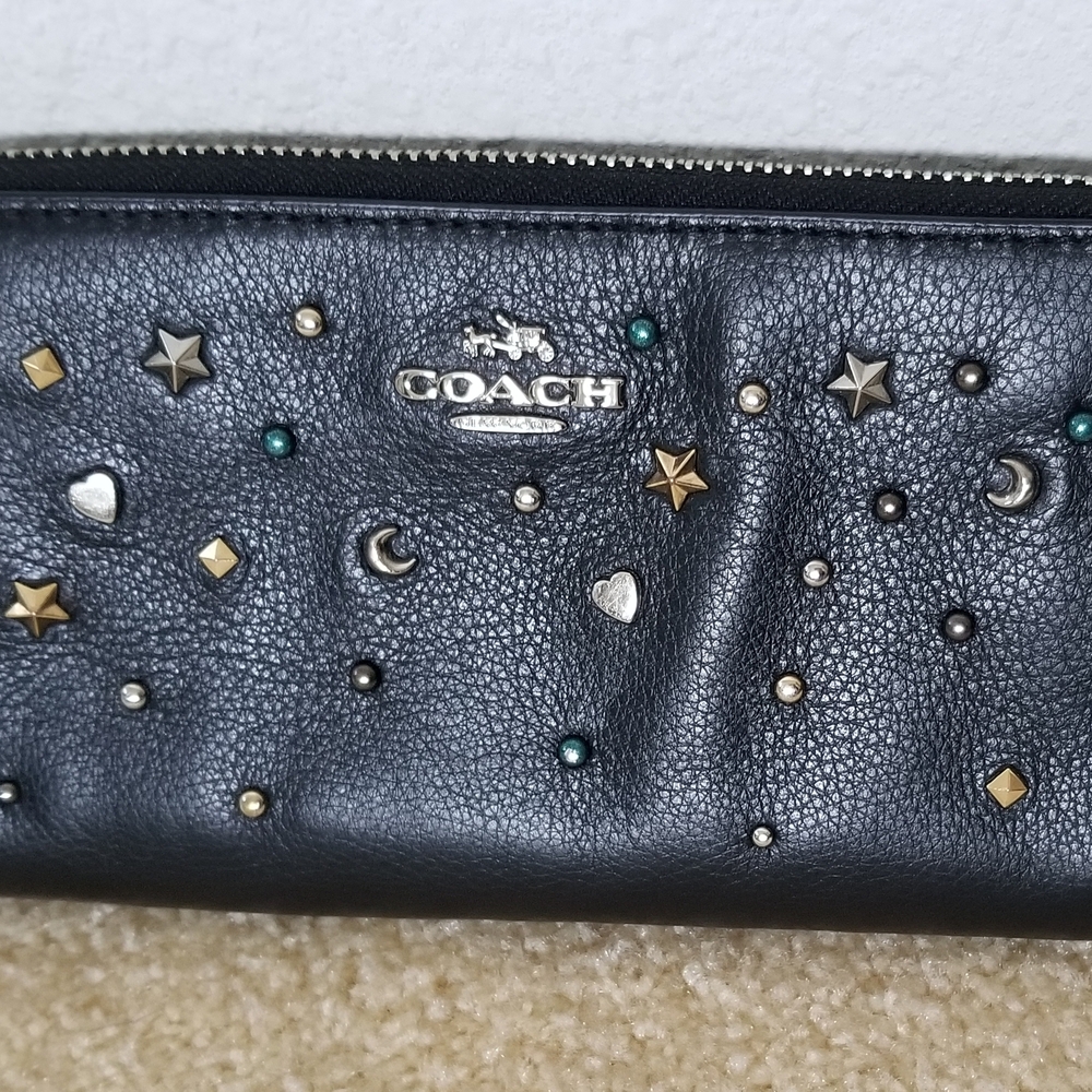 Coach Black Studded Women's Clutch